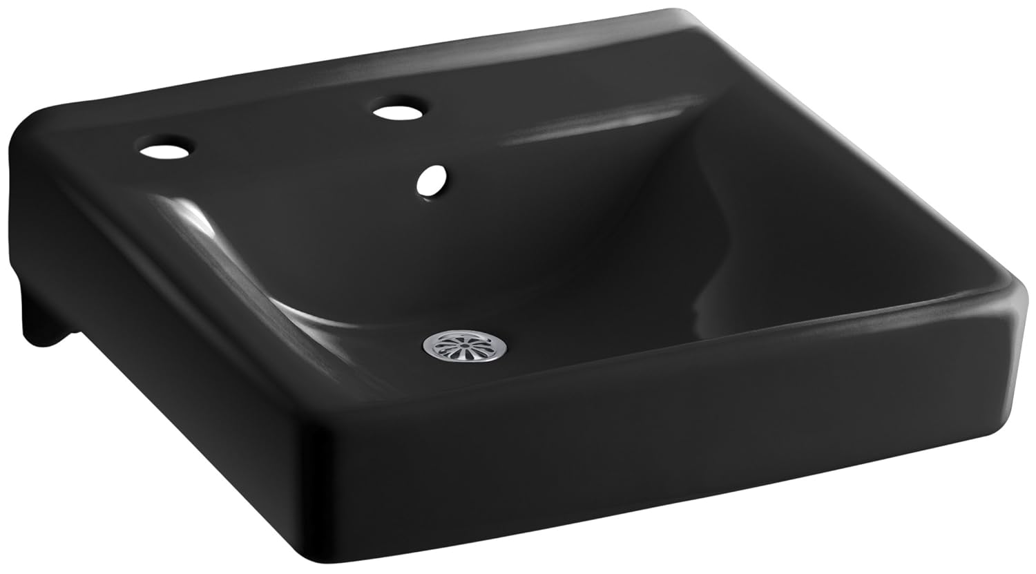 KOHLER K-2084-L-7 Soho Wall-Mount Bathroom Sink with Single-Hole Faucet ...