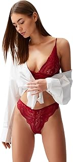 ترنديول طقم ملابس داخلية محبوكة من القطن البرازيلي للنساء متعدد الالوان من 3 قطع THMSS23KU00026