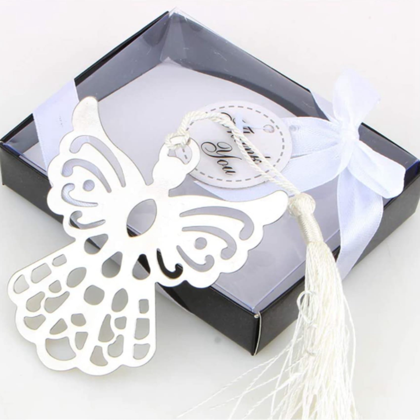 VENOAL 100 segnalibri a forma di , con elegante seta per matrimoni, in confezione regalo, per amanti dei libri