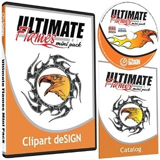 Flames Clipart-Vinyl Cutter Plotter Images-Vector Clip Art Graphics CD-ROM