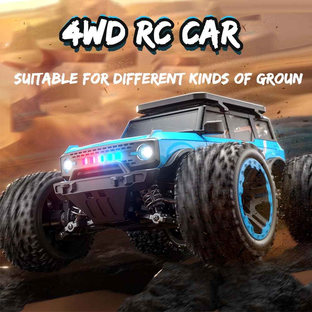 60 km/h, zdalnie sterowany samochód dla dorosłych z torbą do przenoszenia, 1/20 Race Buggy, 4WD bezszczotkowy silnik RC wysoka prędkość offroad drift, 3 baterie, niebieski