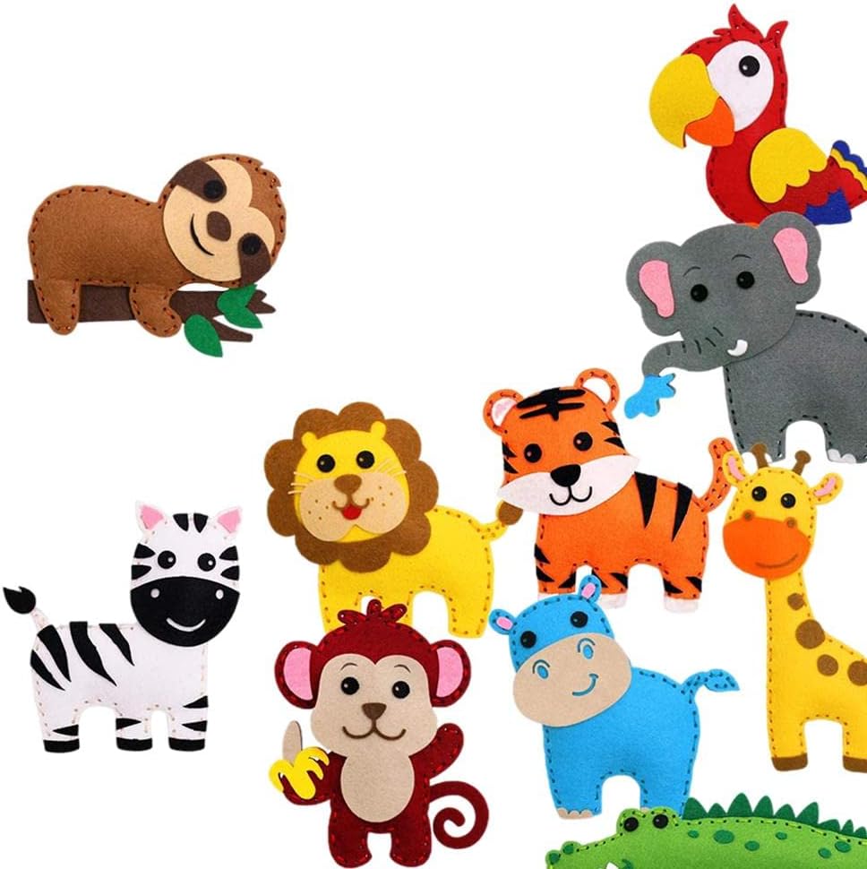 Enakshi Felt Sewing Kit DIY Crafts Educational Sewing Art Craft Jungle Animals