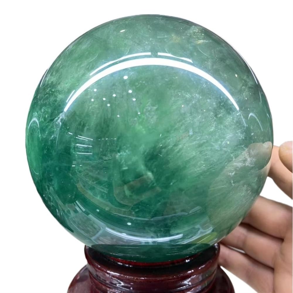 KCDFDVJFBM Decorative Ornaments Green Fluorite Crystal Ball