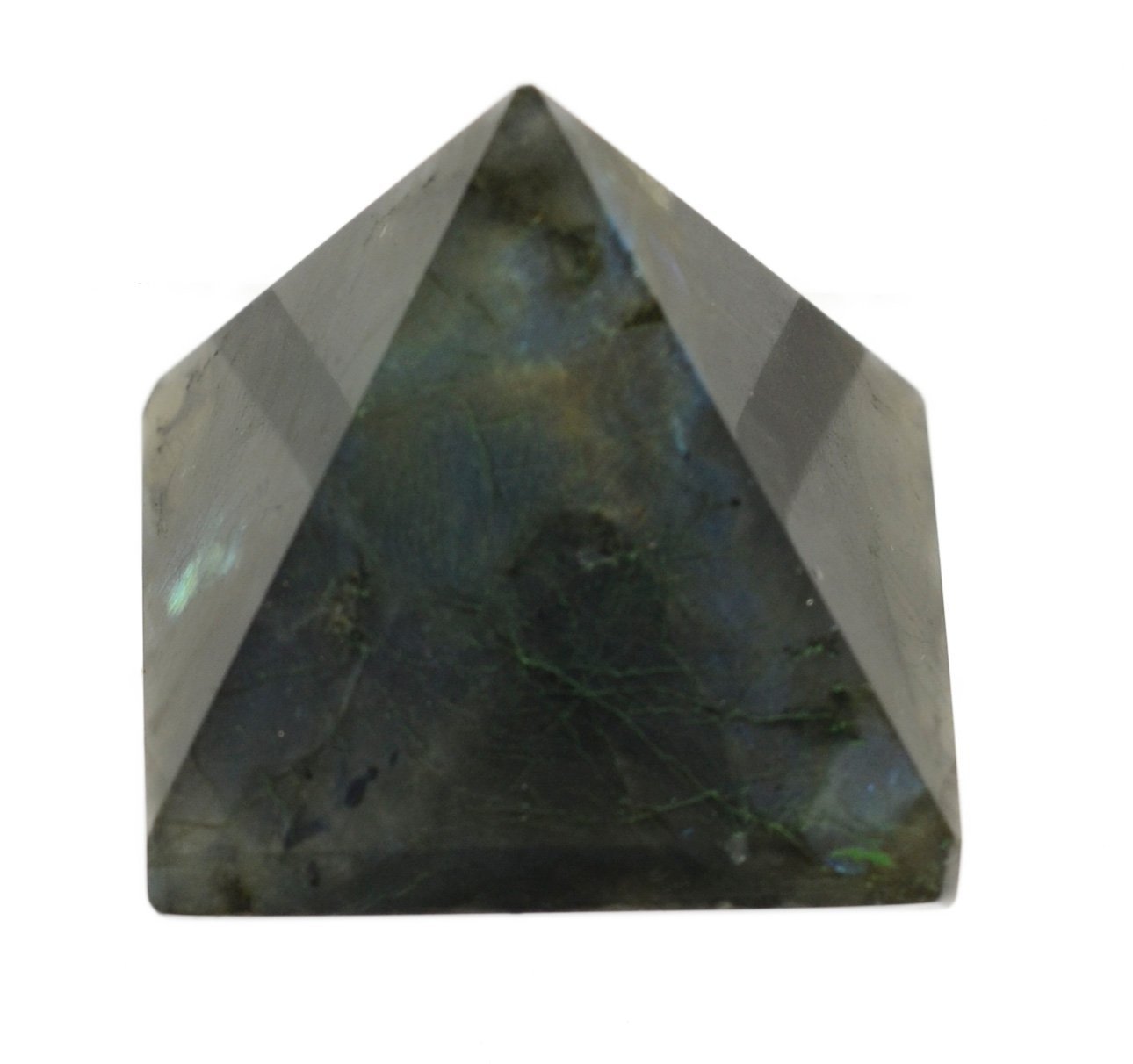 Healing Crystals India: Labradorite Pyramid Carved Genuine Natural 1 1/4 Inch
