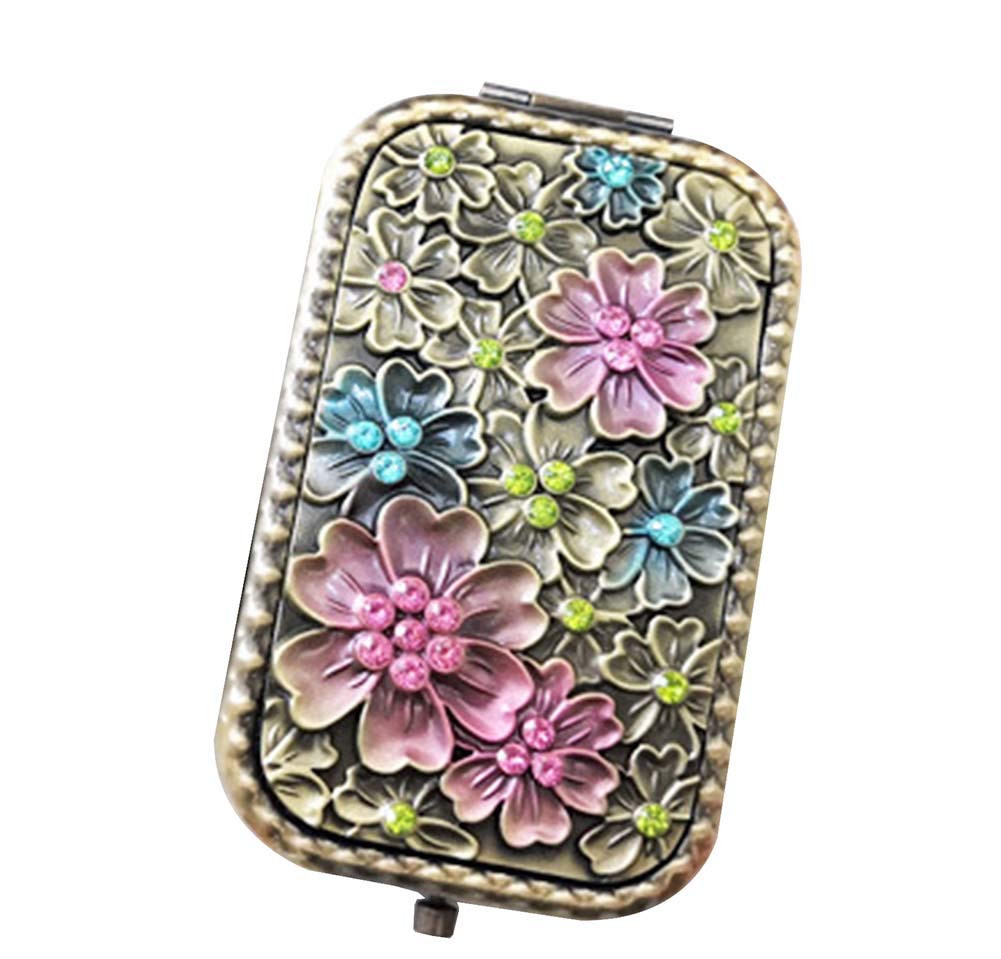Miroir compact de poche ODYO maquillage vintage pour sac à main mini modèle 3