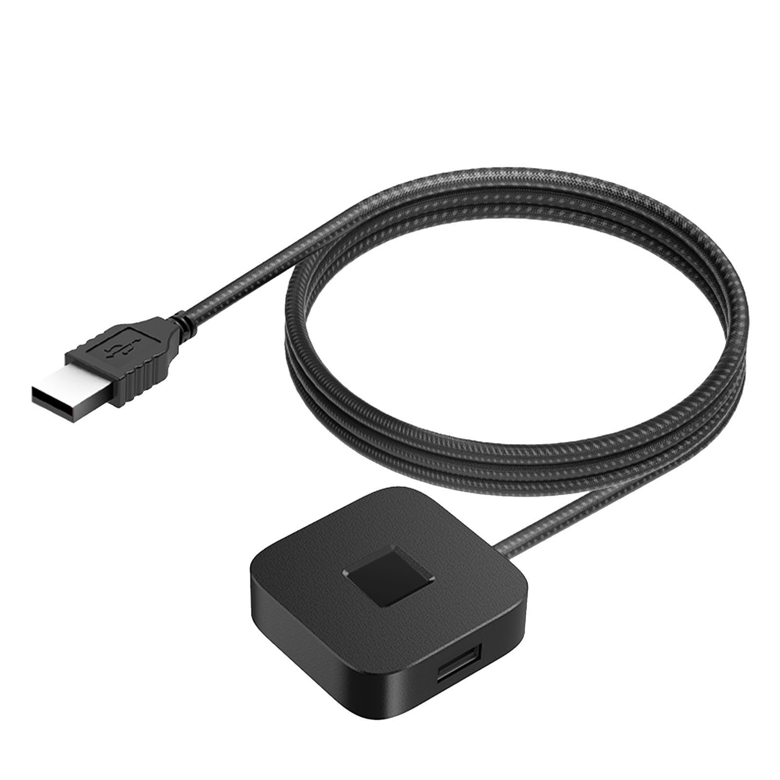 Lector Biométrico de Huellas Dactilares USB Reconocimiento de 360 ​​Grados para 10 11 Dongle de Inicio de Sesión de PC Aleación de Zinc Eficiente 1 Unidad (Black)