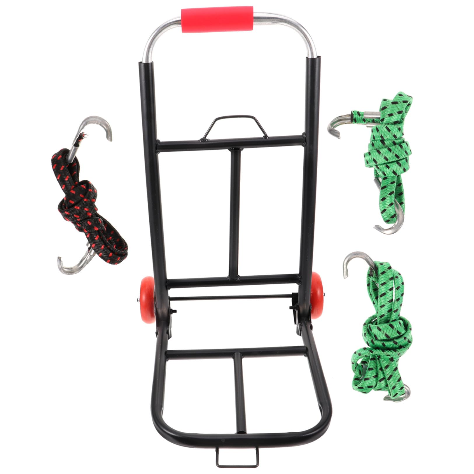 KALLORY Carrello Pieghevole per Spesa Ruote in Ferro e Manico Ergonomico, Trolley Portapacchi Leggero per Shopping e Trasporto Bagagli