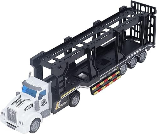 Agatige Camión contenedor de juguete 148, camión pesado semirremolque con puerta trasera abierta para niños (412 4 cabeza larga)