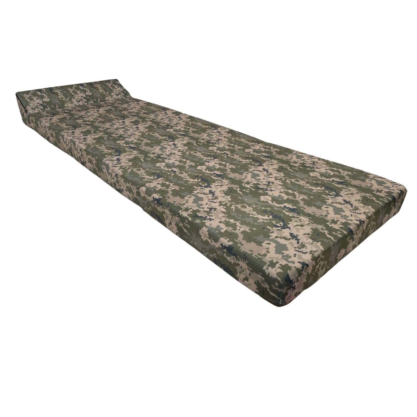 FORTISLINE Vouwmatras 200 x 70 x 10 cm met hoofdeinde, 3-delige vouwmatras, gastenmatras en reismatras, schuimstofmatras met wasbare overtrek, Oeko-Tex, gemaakt in de EU