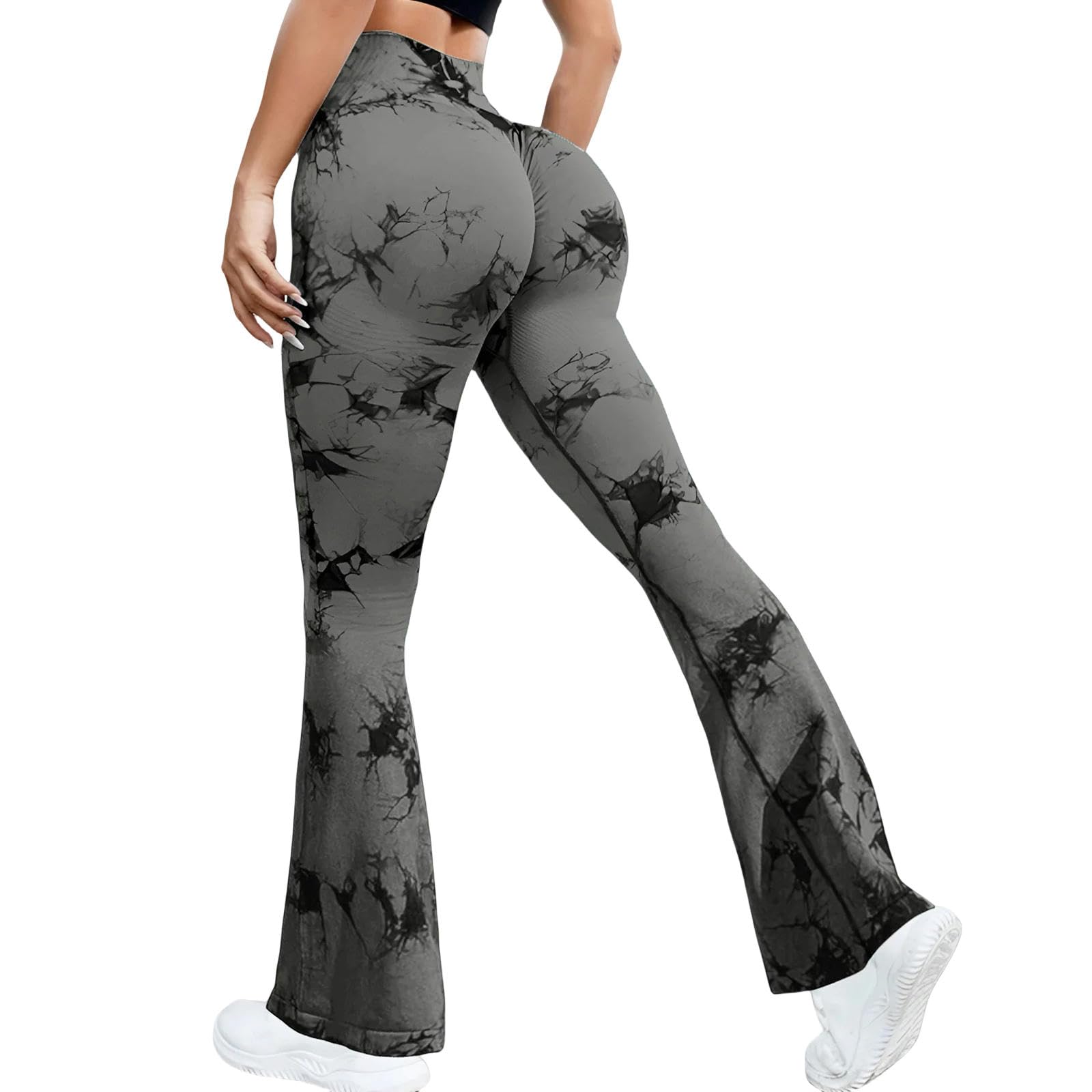 Legginsy dla kobiet UK sportowe legginsy dla kobiet legginsy na siłownię z wysokim stanem bezszwowe legginsy do jogi na siłownię trening-ciemnobrązowe - S