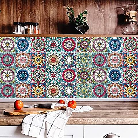 Colourful Moroccan Tile Stickers for Home Decor Cover