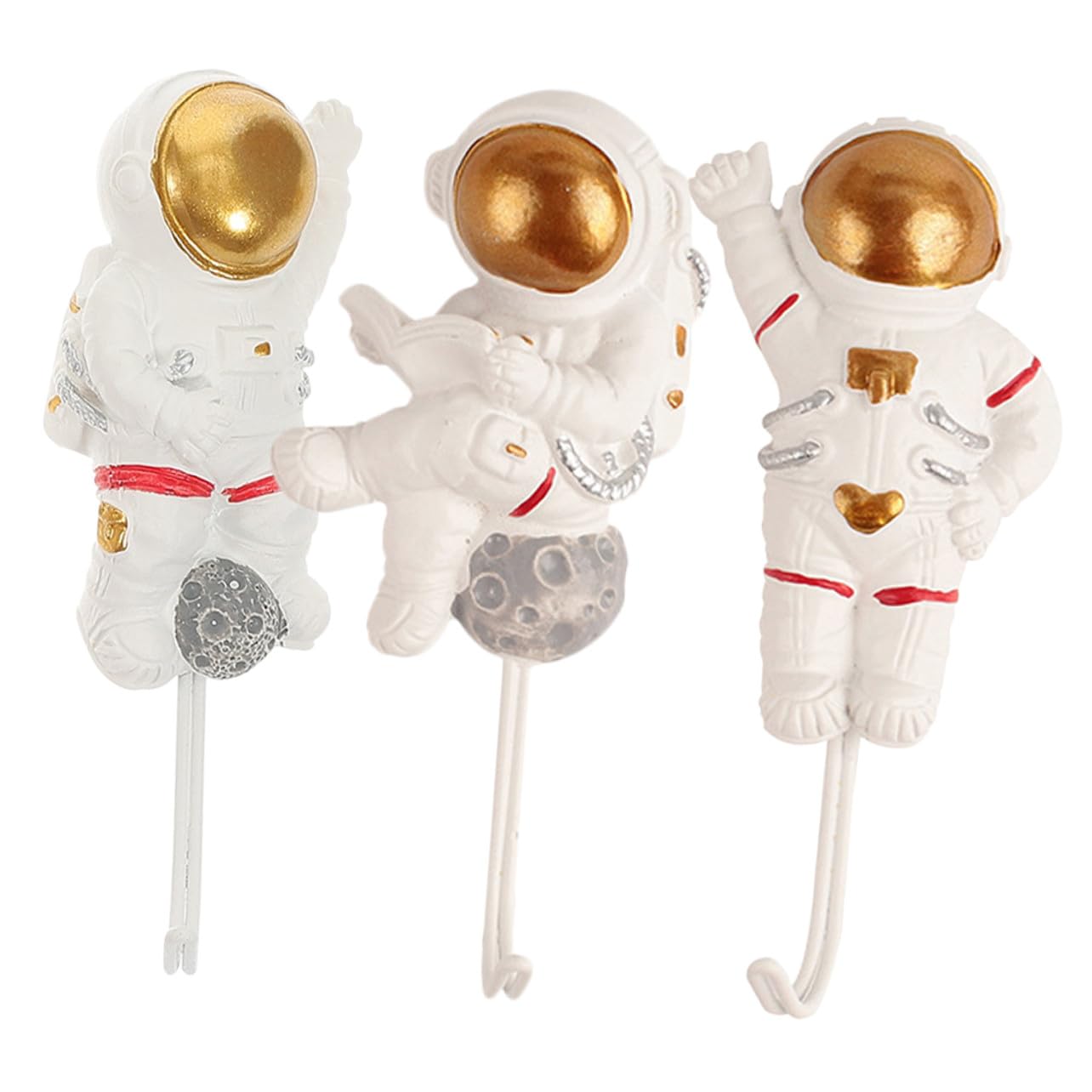 Crochets muraux astronaute résine patères adhésives pour manteaux maison