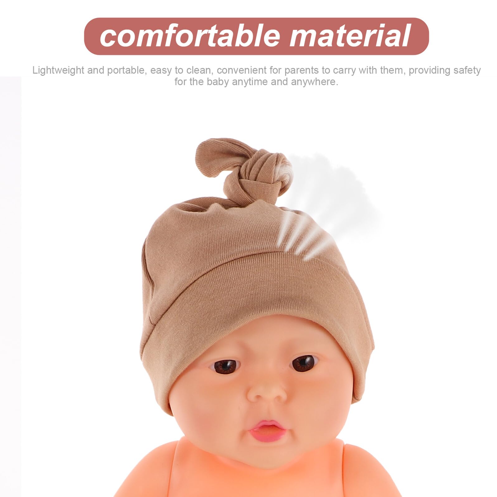 Mikinona Conjunto para Recién Nacido 0-6 Meses 5 Piezas de Gorro Manoplas y Calcetines de Algodón Colores Sólidos Oscuro para Proteger la Piel y Brindar Comodidad Diaria