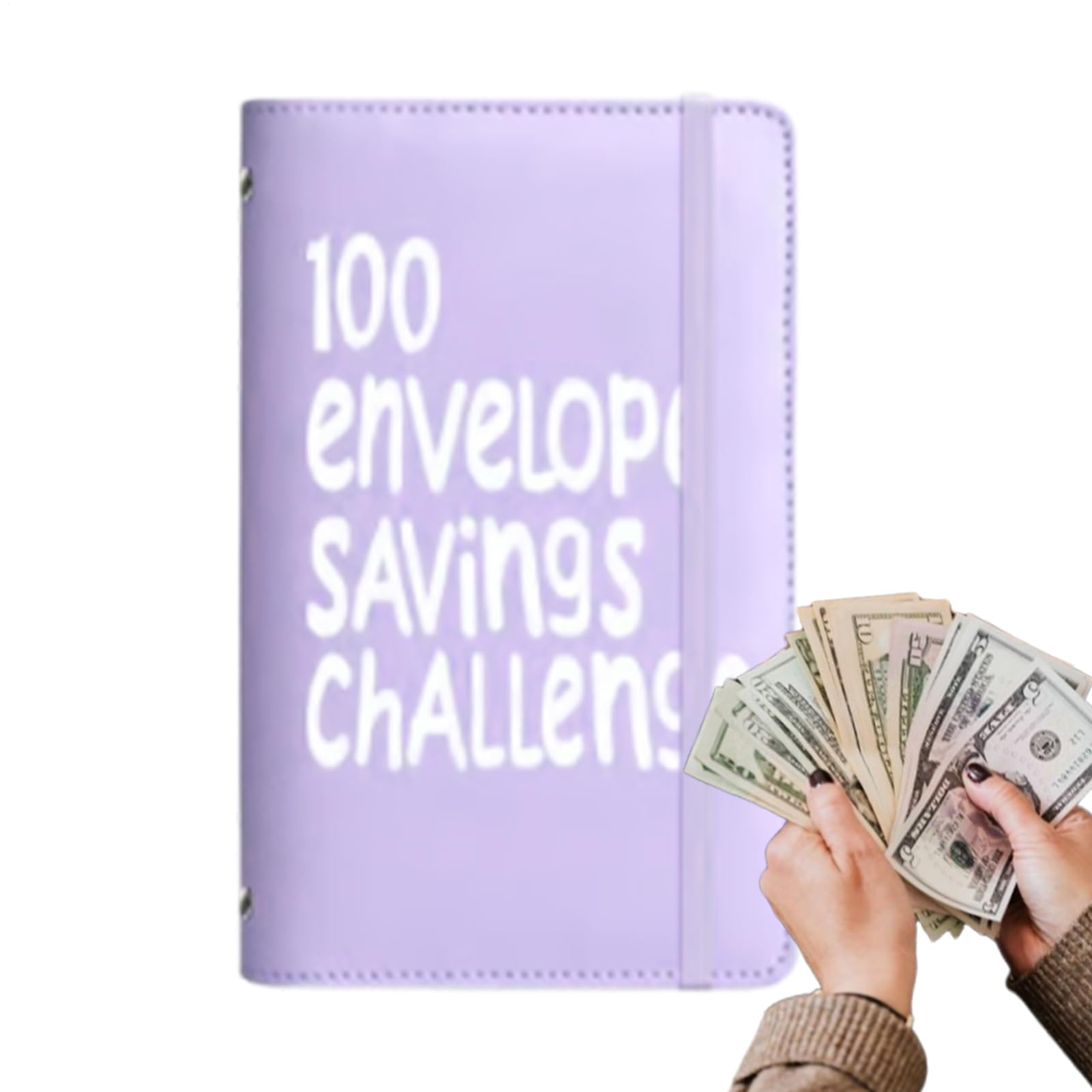 100 Tage Geldsparumschlag, Budgetaufbewahrungsbuch, Umschlag Geld sparen, Geldsparung, Geldbudget-Organizer, inklusive beschrifteten Umschlägen, Motivations-Tracker, 11 x 17,8 x 2 cm, für Damen