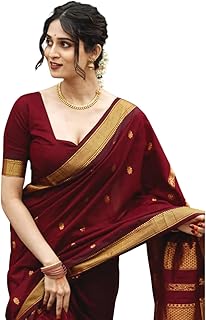 yashika Women's Pure Kanjivaram Silk Saree Soft Banarasi Style Wedding With Blouse Piece | Saree For Women | New Sari_AZ-YS-OG3-SHAKSHI MAROON-picture-26