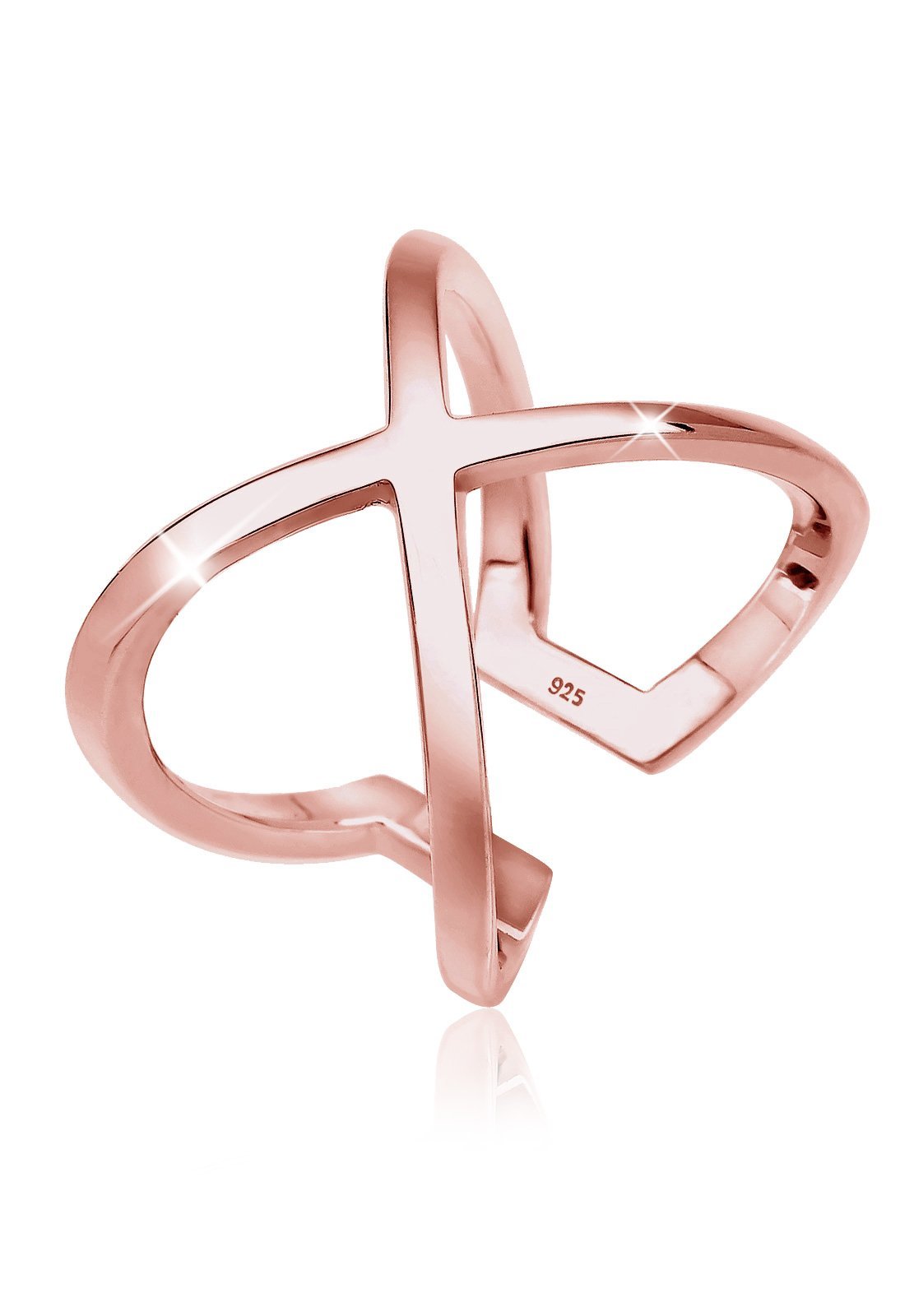 ElliRing Crossed 925 Sterling Silver for women's