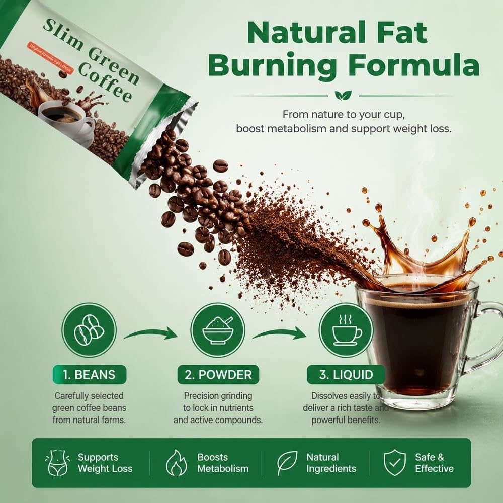 Caffè verde biologico con miscela funzionale for la salute dell'intestino | Caffè benessere a basso jitter for supporto digestivo vegano senza(2pcs)