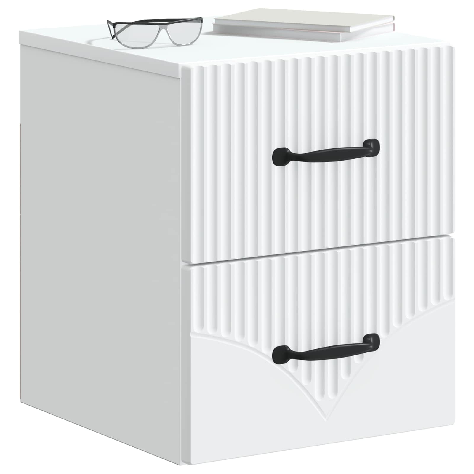 Mueble de noche blanco 34,5 x 33 x 40 cm con 2 cajones
