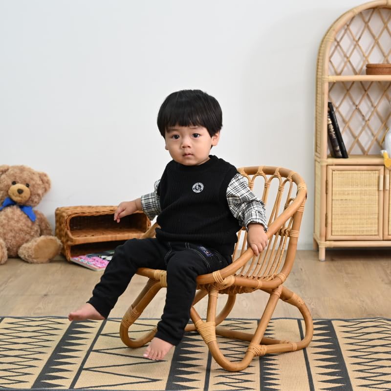 Amazon.co.jp: KAGLAB ラタンキッズチェア 子供いす 籐家具