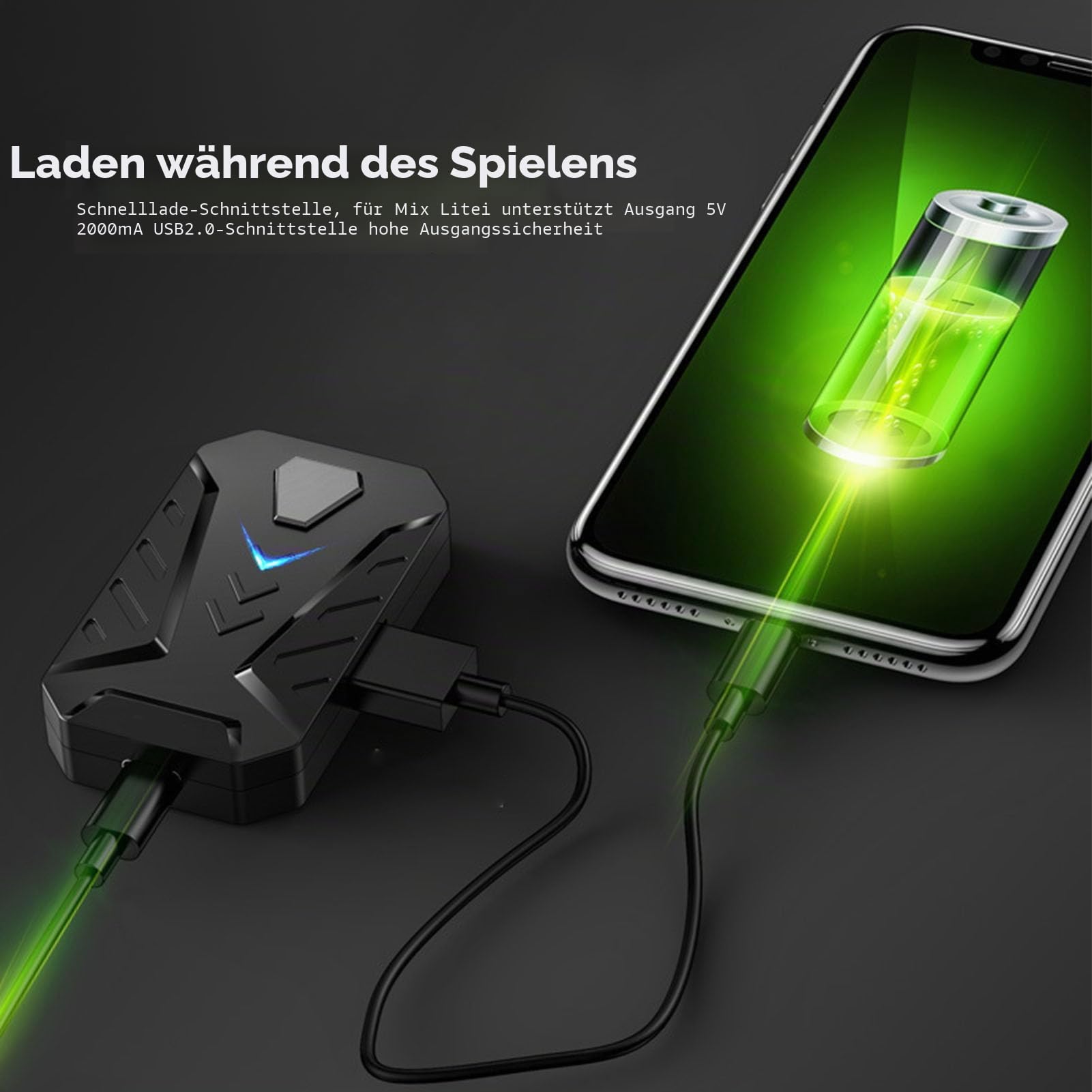 TZ 007 Einhand-Tastatur-Maus-USB-Typ-C-Splitter-Kombination, Kabelgebundene Kabellose Verbindung, Einhand Gaming Tastatur mit RGB-LED-Hintergrundbeleuchtung, Gaming-Adapter-Kombination für PUBG, Dota,
