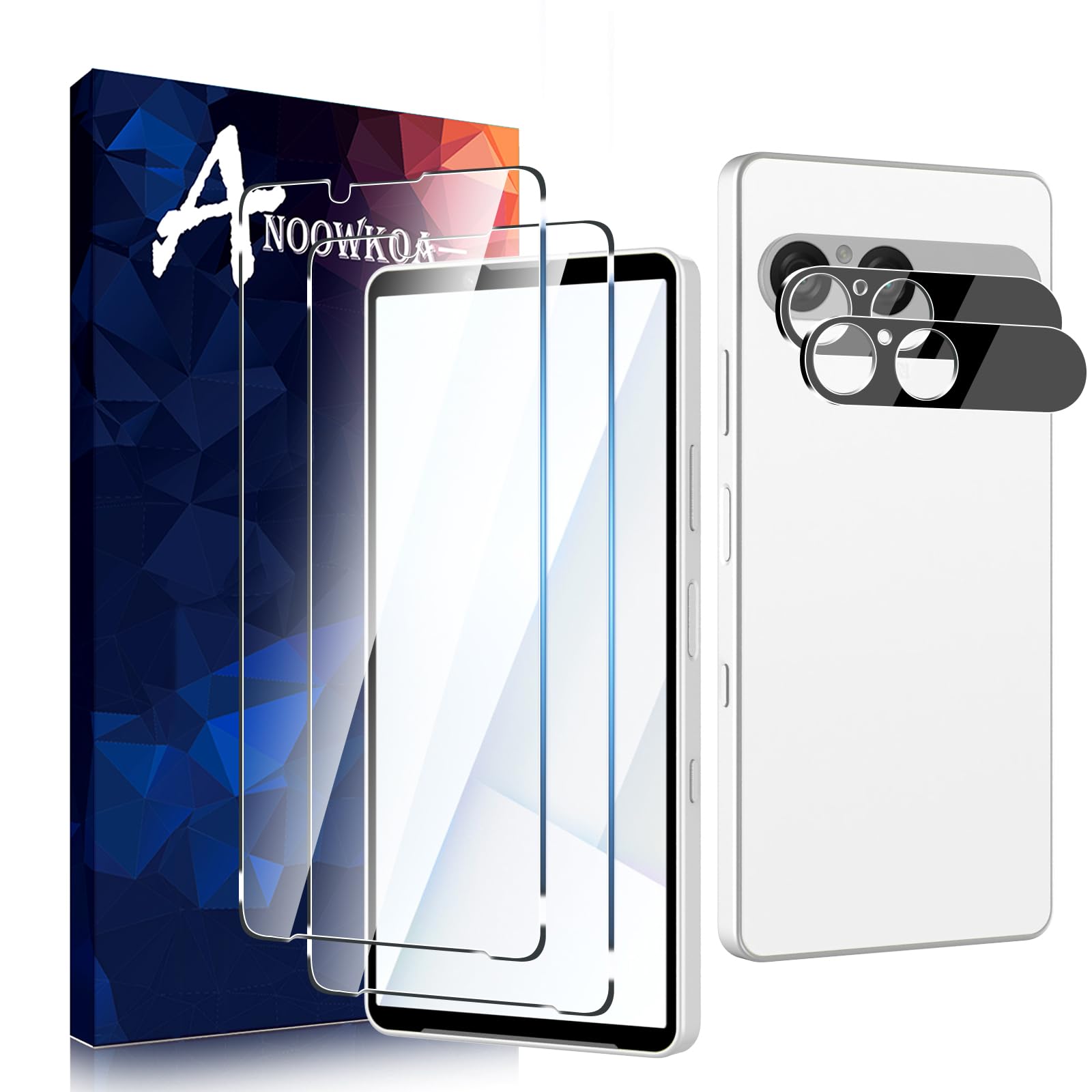 Anoowkoa 2+2 Stück Panzerglas für Sony Xperia 10 VII Display