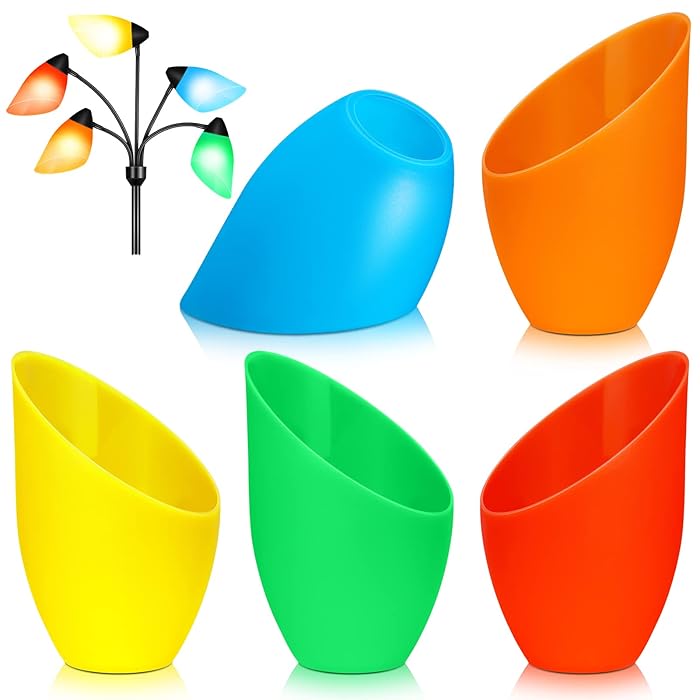 Buy 5 Colored Plastic Lampshade Replacement Plastic Lamp Shade 1.65