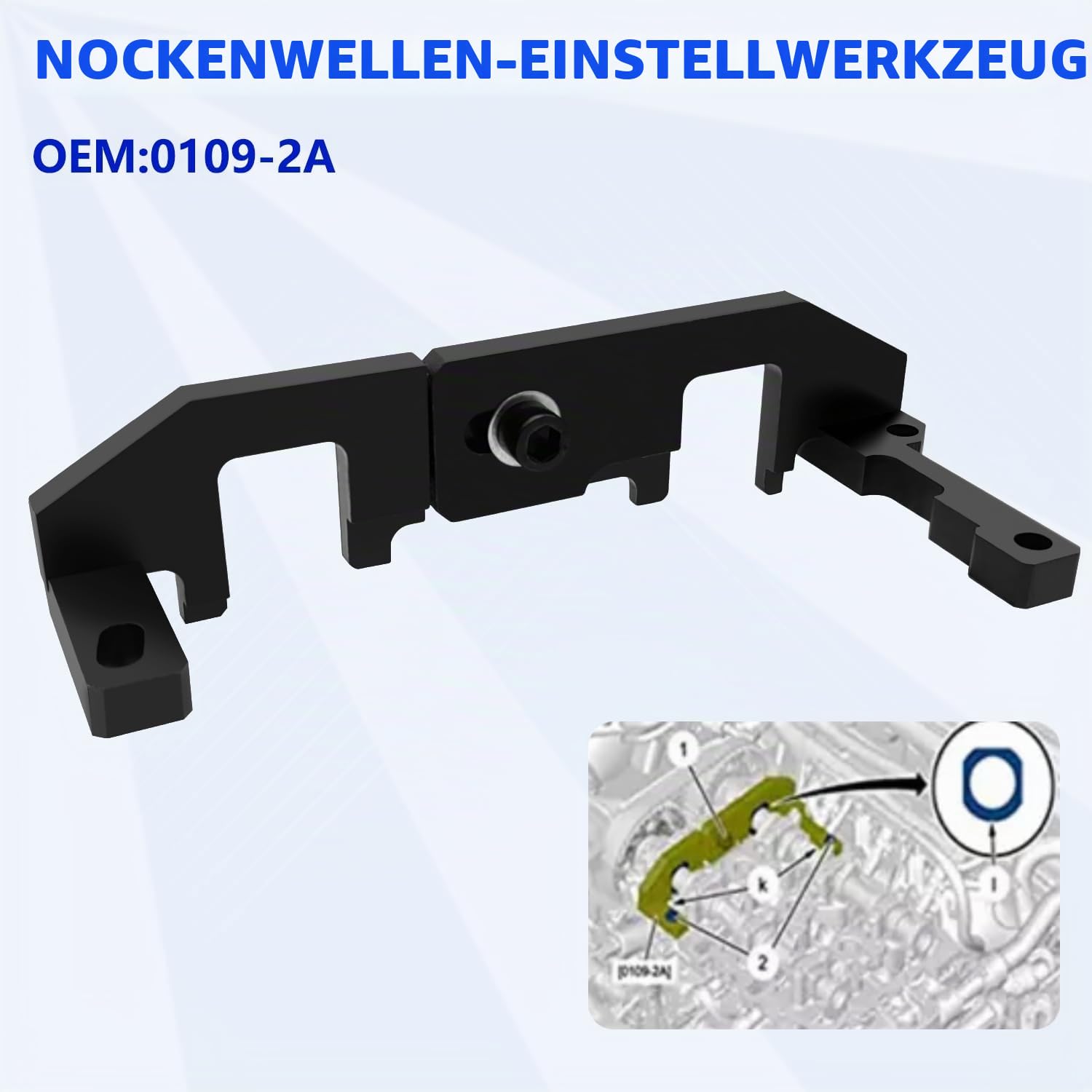 ZKTOOL Motor-Nockenwellen-Ausrichtungs-Arretierwerkzeug, Kompatibel mit Citroen Peugeot Opel 1.0 1.2 Benzinmotor, mit Nockenwellen-Steuerwerkzeug, OEM 0109-2A, 0109-2B, 0109-2C, 0109-2D, G-0109-2E