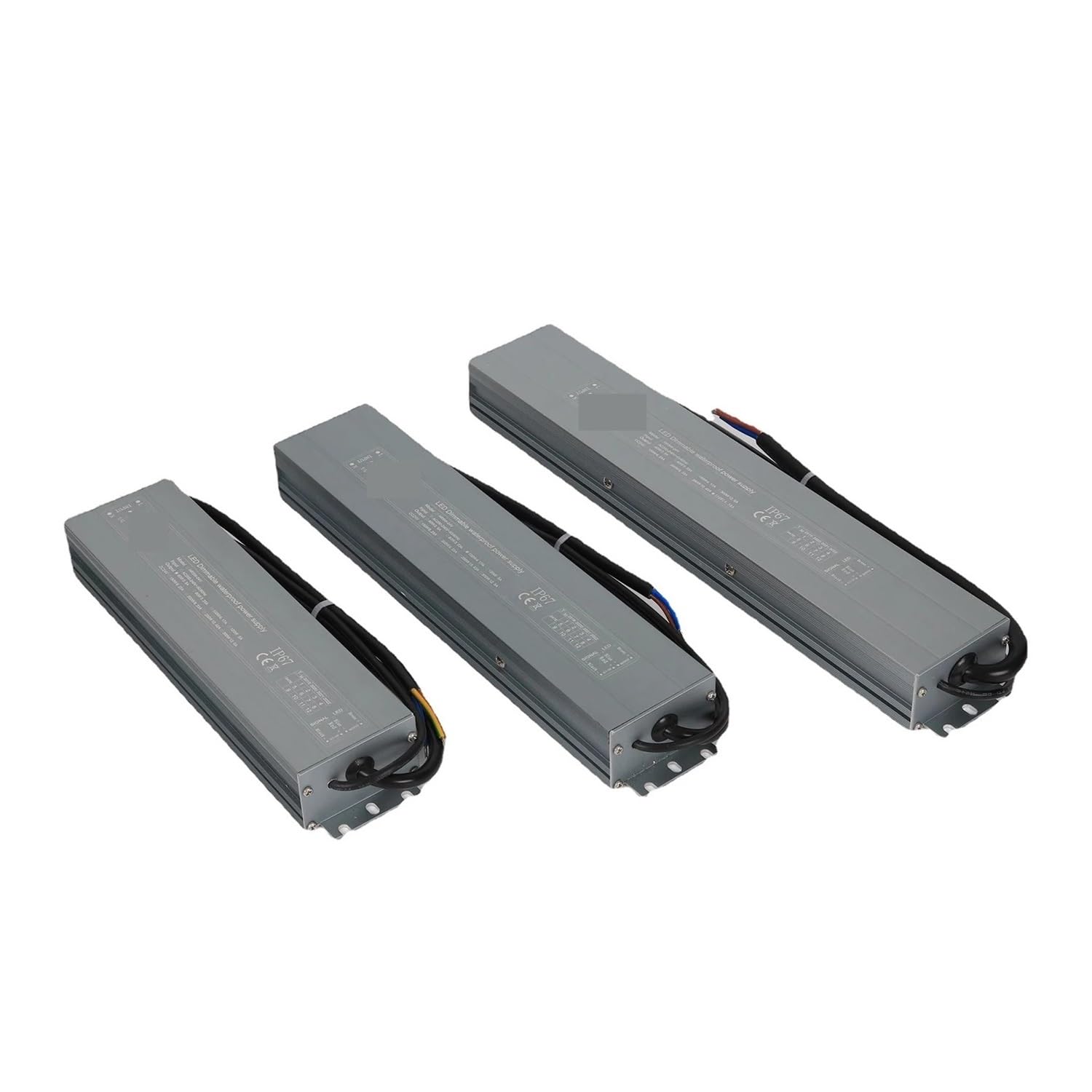 60W 100W 200W 300W 0/1-10V & TRIAC Dimmable LED Transformer Driver IP67 Outdoor Power Supply 12V 24V DC for Wash Wall Lights (Output 12V_200W)