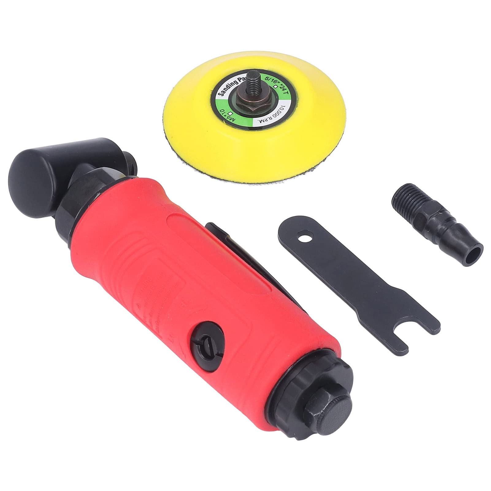Air Die Grinder, Low Vibration Pneumatic Grinder Ergonomic Grip with 3in Sanding Pad for Metal Derusting for Wood Deburring