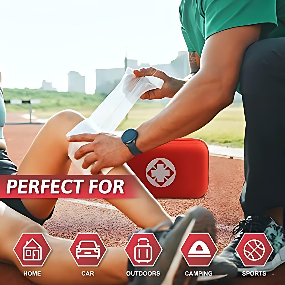 GLOWICK All-in-one Family First Aid Emergency Kit – Portable Medical Supplies Bag for Home, Kids, Travel, and Everyday Accidents – Essential for Parents and Child Safety (1Pcs) (Big) 4