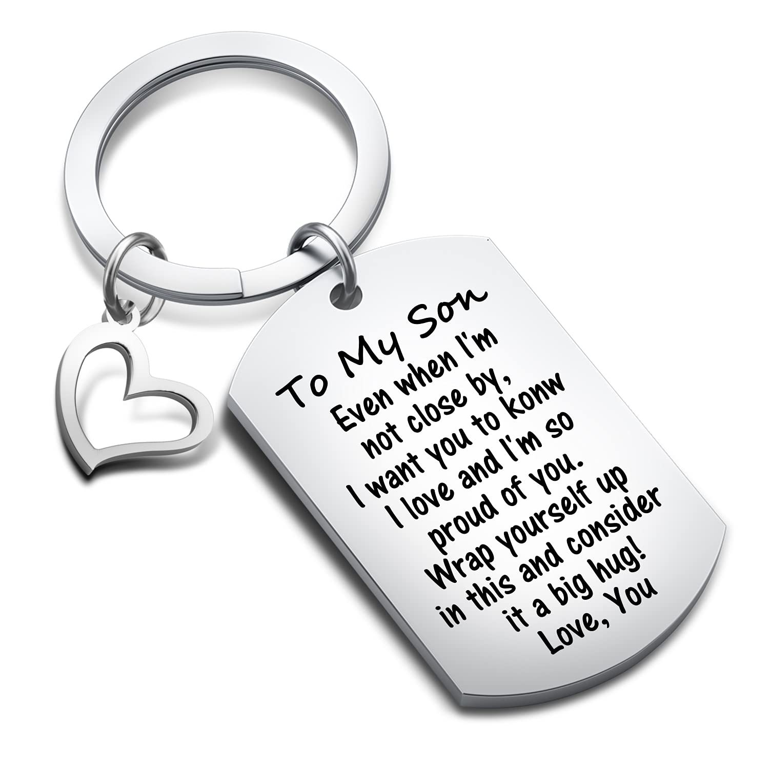 G-Ahora to My Son Keychain from Mom Dad Daughter Inspirational Jewelry Proud of You Gifts for Son Danghter