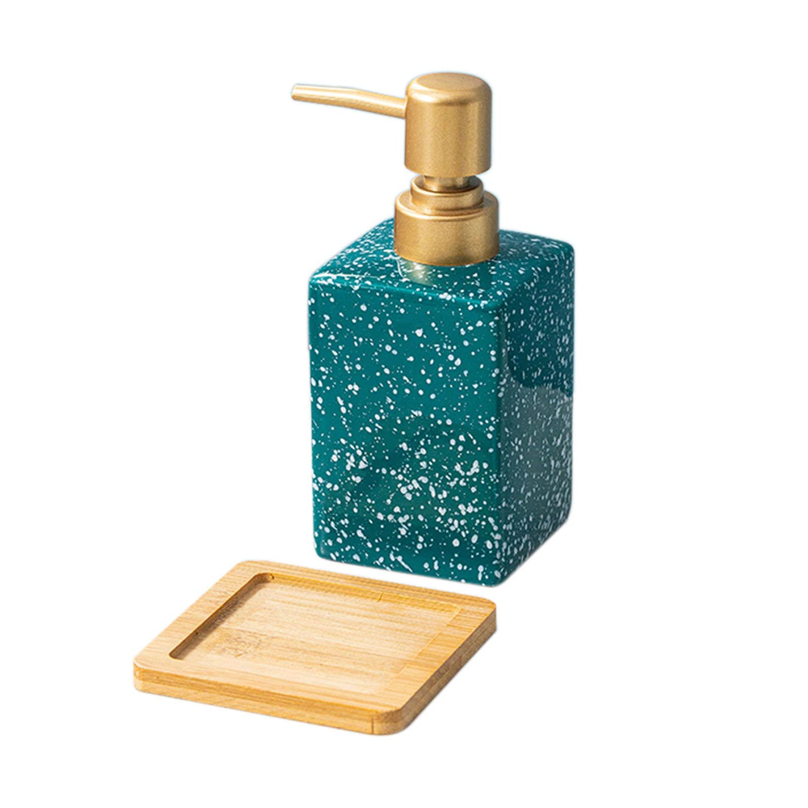 Dispensador de jabón, dispensador loción 320 ml/11,3 oz, Manos, champú con Bomba vacía, for baño, Verde, Base