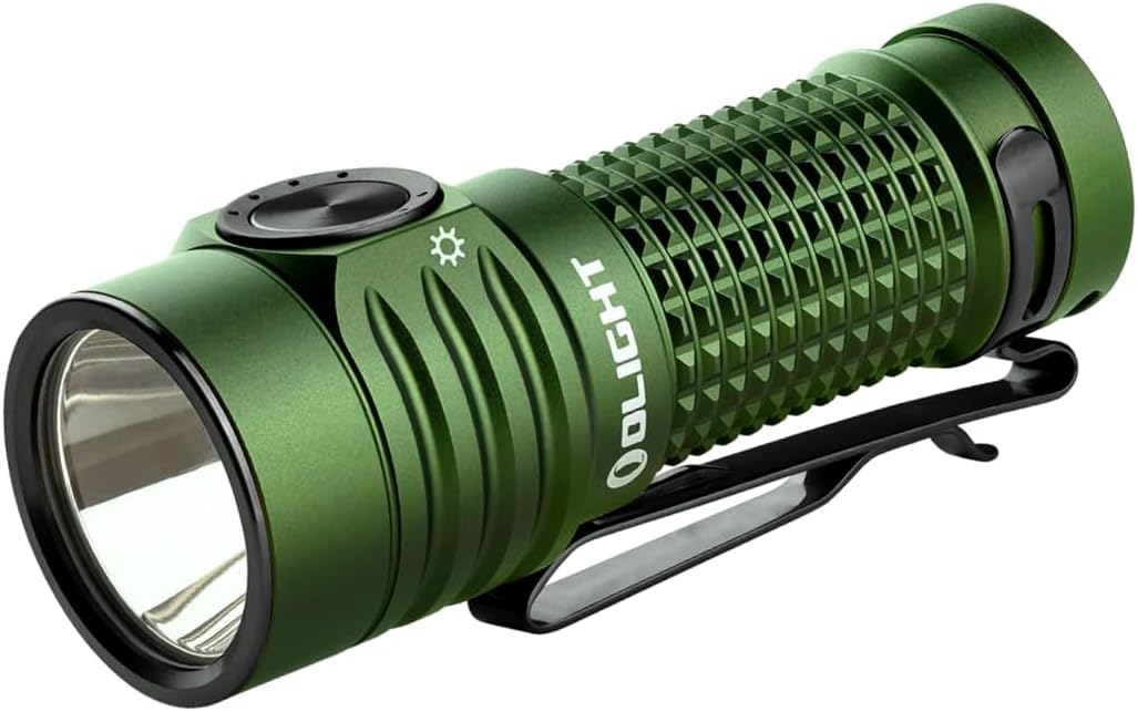 BatonTurbo EDC Flashlight Rechargeable, 1000 Lumens Compact LED Powerful Flash Light 510 Meters Long Throw, with Magnetic Charging Cable and Landyard for Hiking, Camping, Home Use (OD Green)