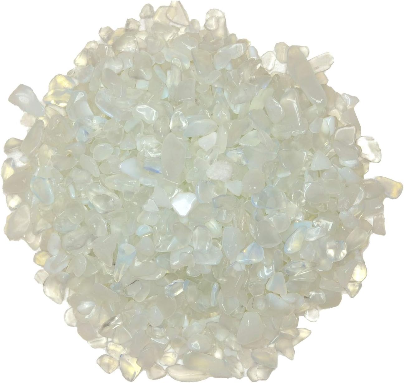 Hypnotic Gems: 2 lbs of Polished Opalite Rock Chips - Tumbled Stones for Vases, Fountains, Art and Crafts, Jewelry Making, Crystal Healing and More!