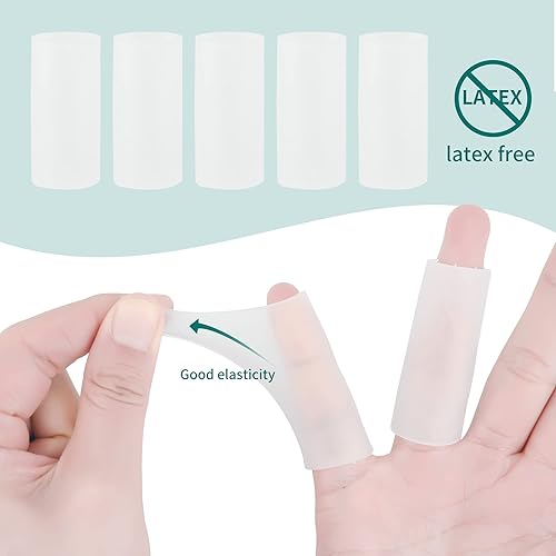 Miniatura 5 de Funda de gel para dedos, protectores de cuna, alivio del dolor de las puntas de los dedos agrietadas, artritis, evita morderse los dedos