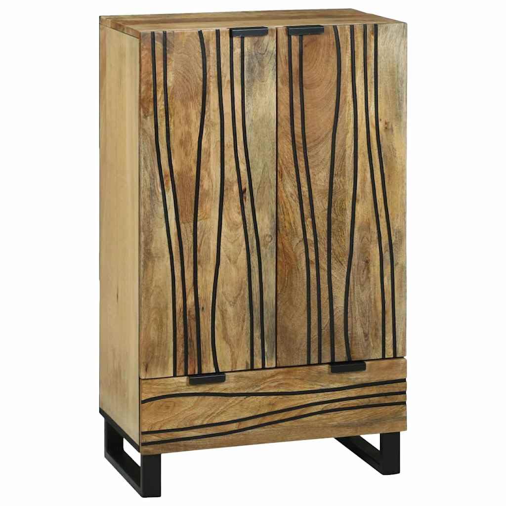 Elegante espacio de almacenamiento de madera de mango para vajilla exclusiva