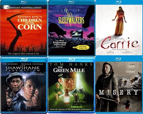 Ultimate Stephen King s 6-Film Collection: Children of the Corn  Sleepwalkers  Carrie  The Shawshank Redemption  The Green Mile & Misery [Blu-ray] Region 1 A