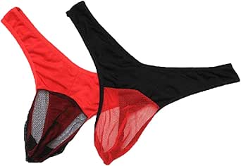 Femmes Sexy Culotte String En Soie Glacée Translucide Pour Hommes Blanc