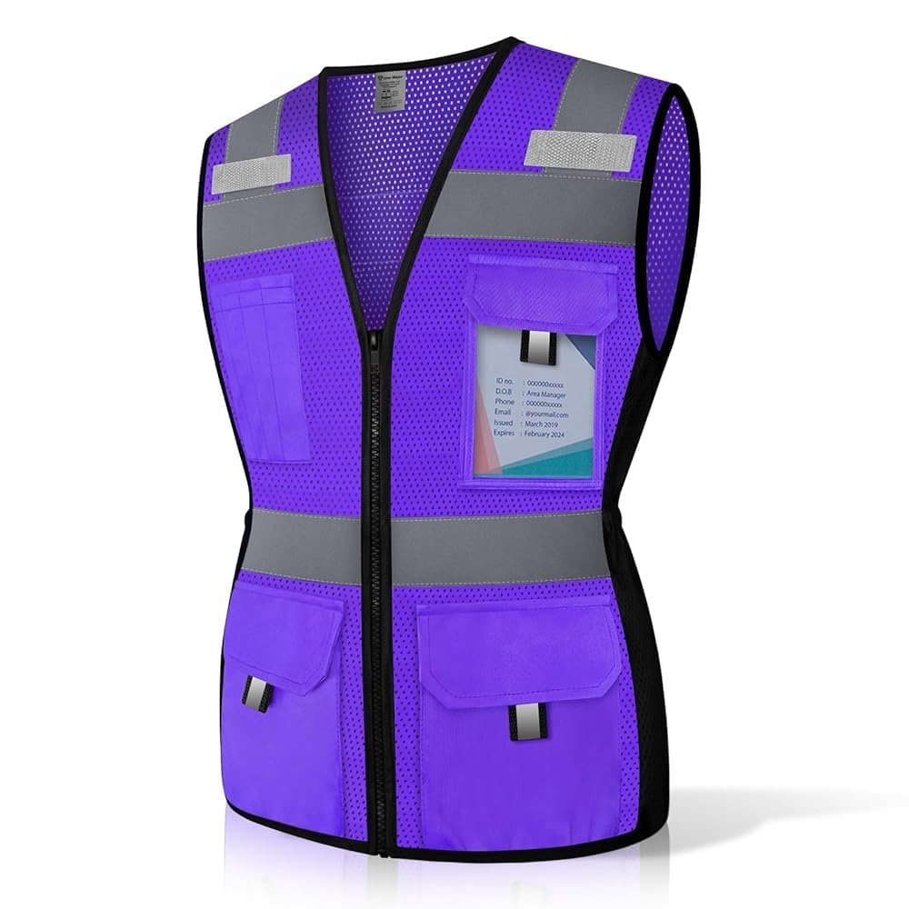 Uno Mejor Construction Work Vest for Women 11 Pockets Snug