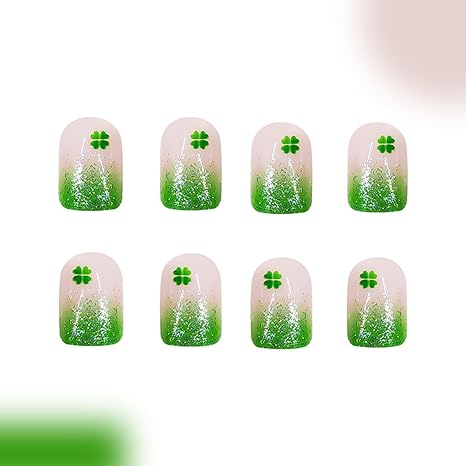 🍀 St. Patrick's Day Nails: Shamrock Press-On Manicure