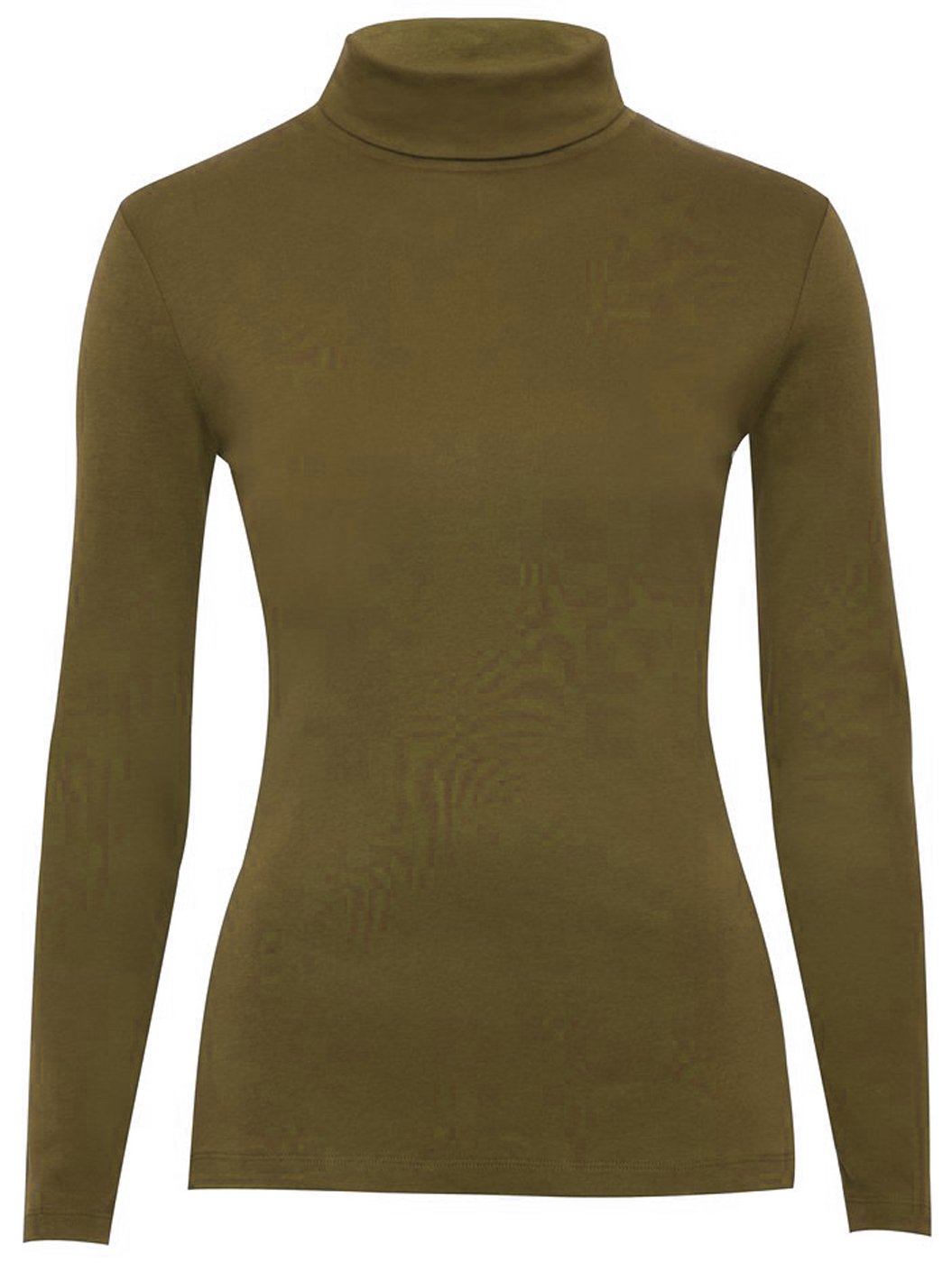 Fashion Valley Womens Plain Long Sleeve Turtle Polo Neck Top Ladies Roll Neck Top Jumper Mocha-XXL
