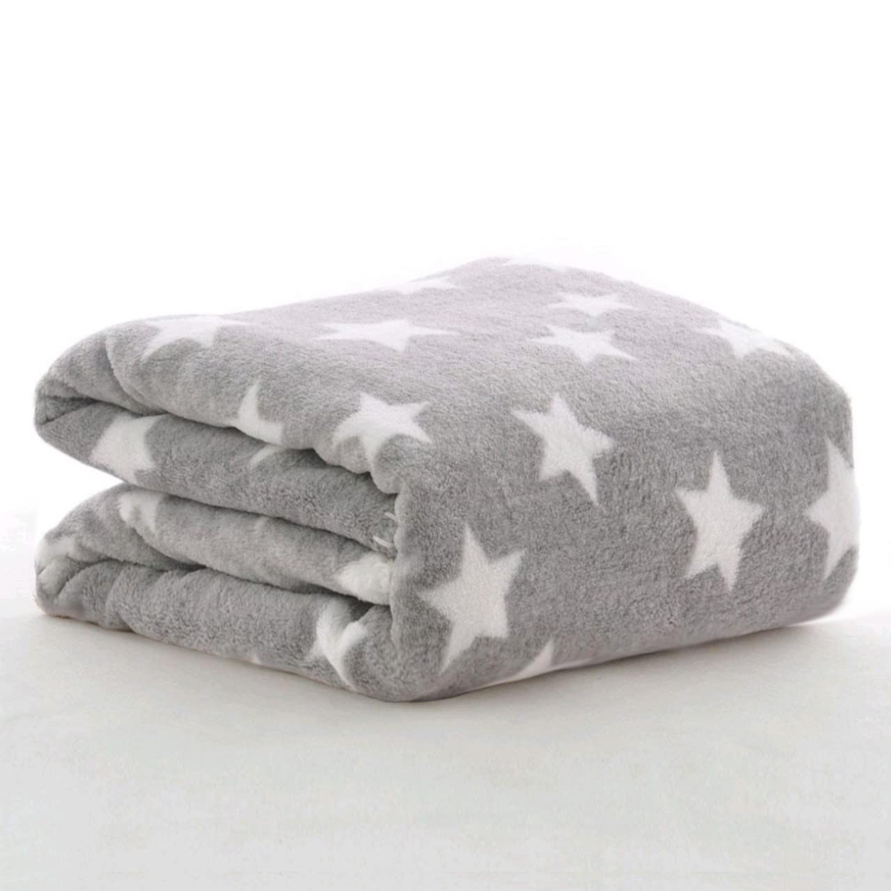 OYO BABY Fleece Baby Blanket for Newborns – All-Season Ultrasoft Reversible Blanket, Single Baby Blanket for Babies 0–24 Months, 95×70 cm, Pack of 1, Grey