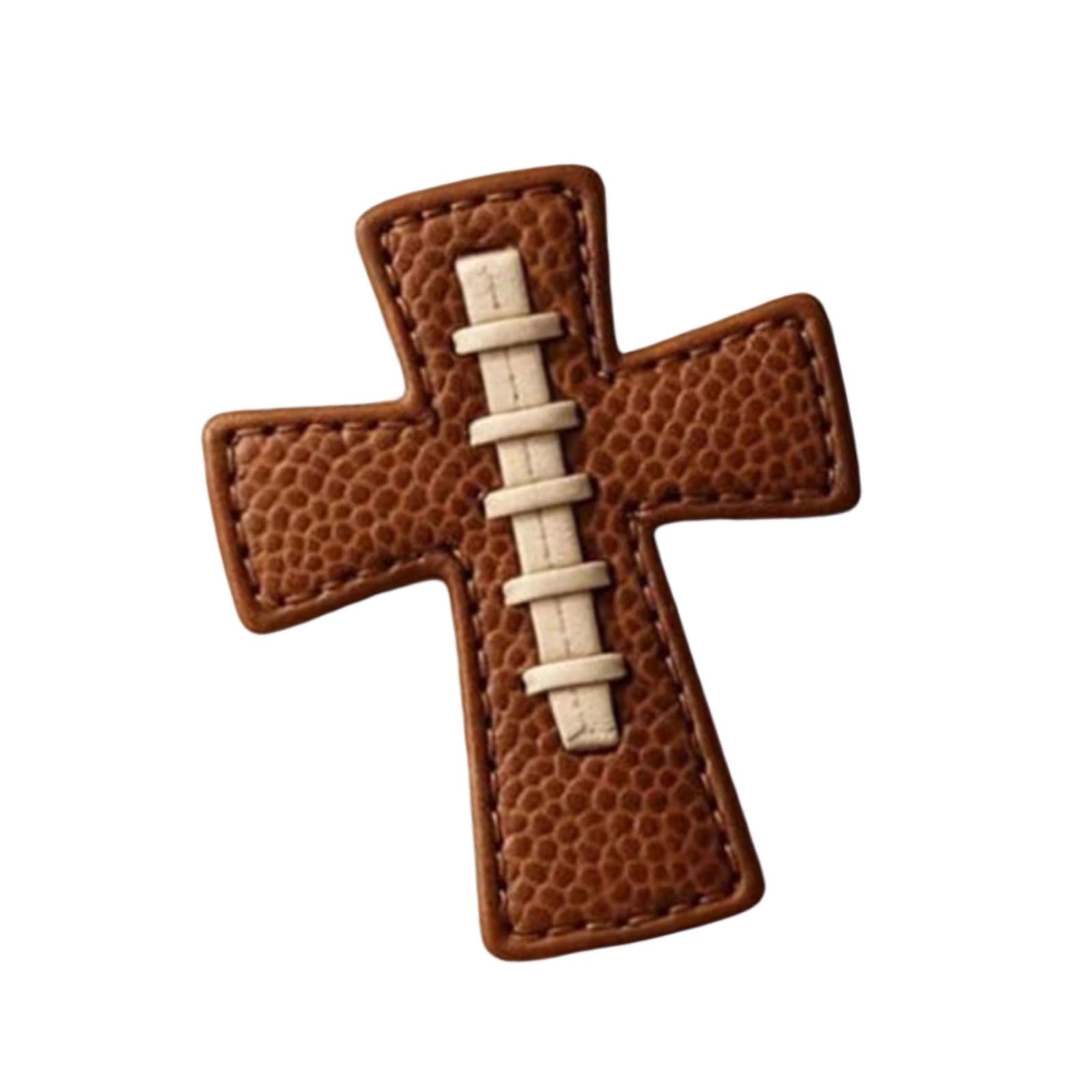 TFAOYS PU Leather Blessing Crosses Baseball Football Softball Motifs Souvenir Gifts Gift