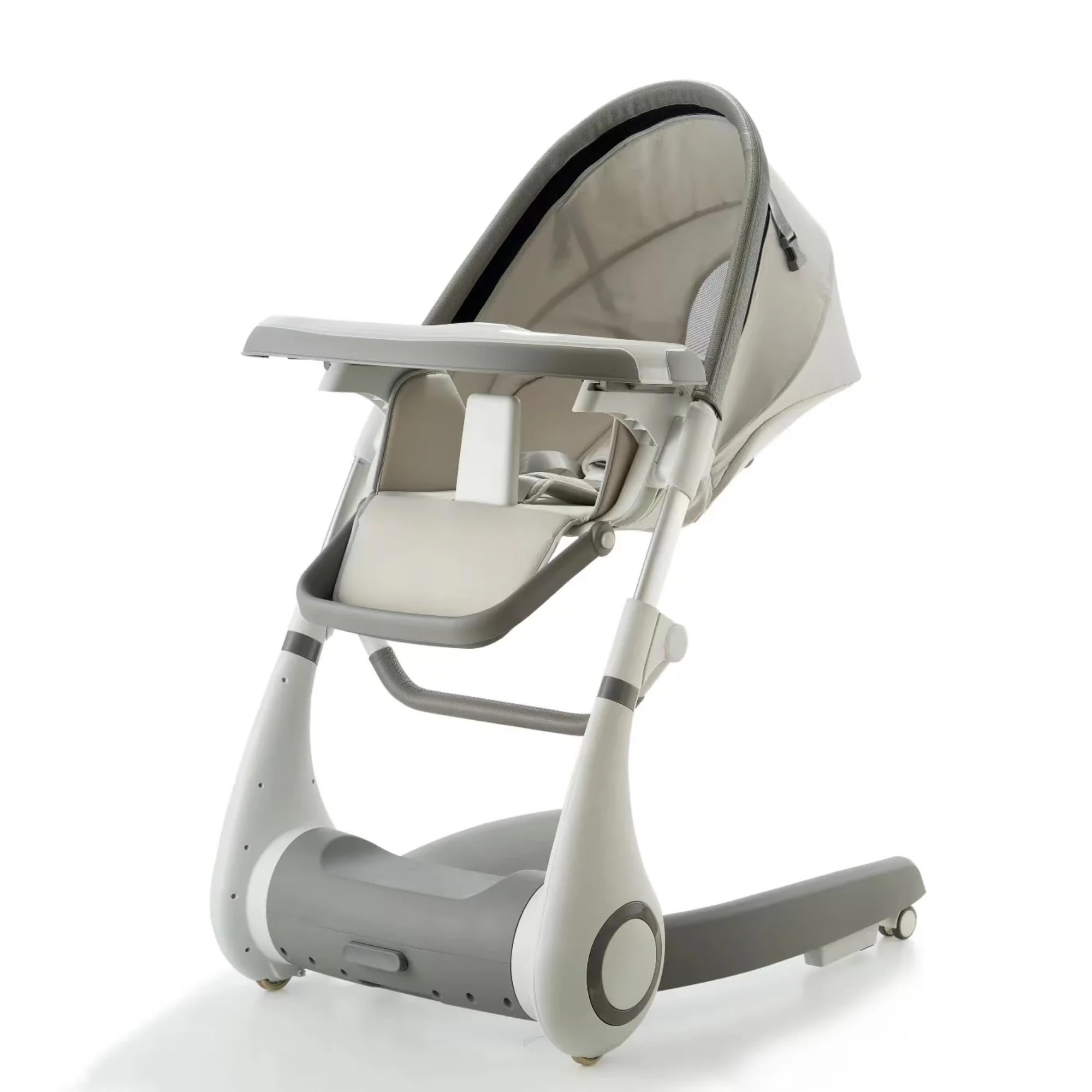 Maydolly Baby High Chair,Feeding Chair,High Chairs for Babies and Toddlers,Highchair with Adjustable Backrest, Footrest and Tray, Gery
