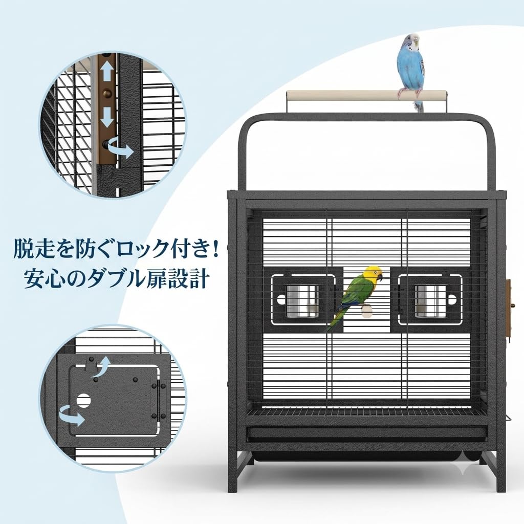 Amazon | ガービー（Garvee）鳥かご バードケージ 中型 炭素鋼 厚手