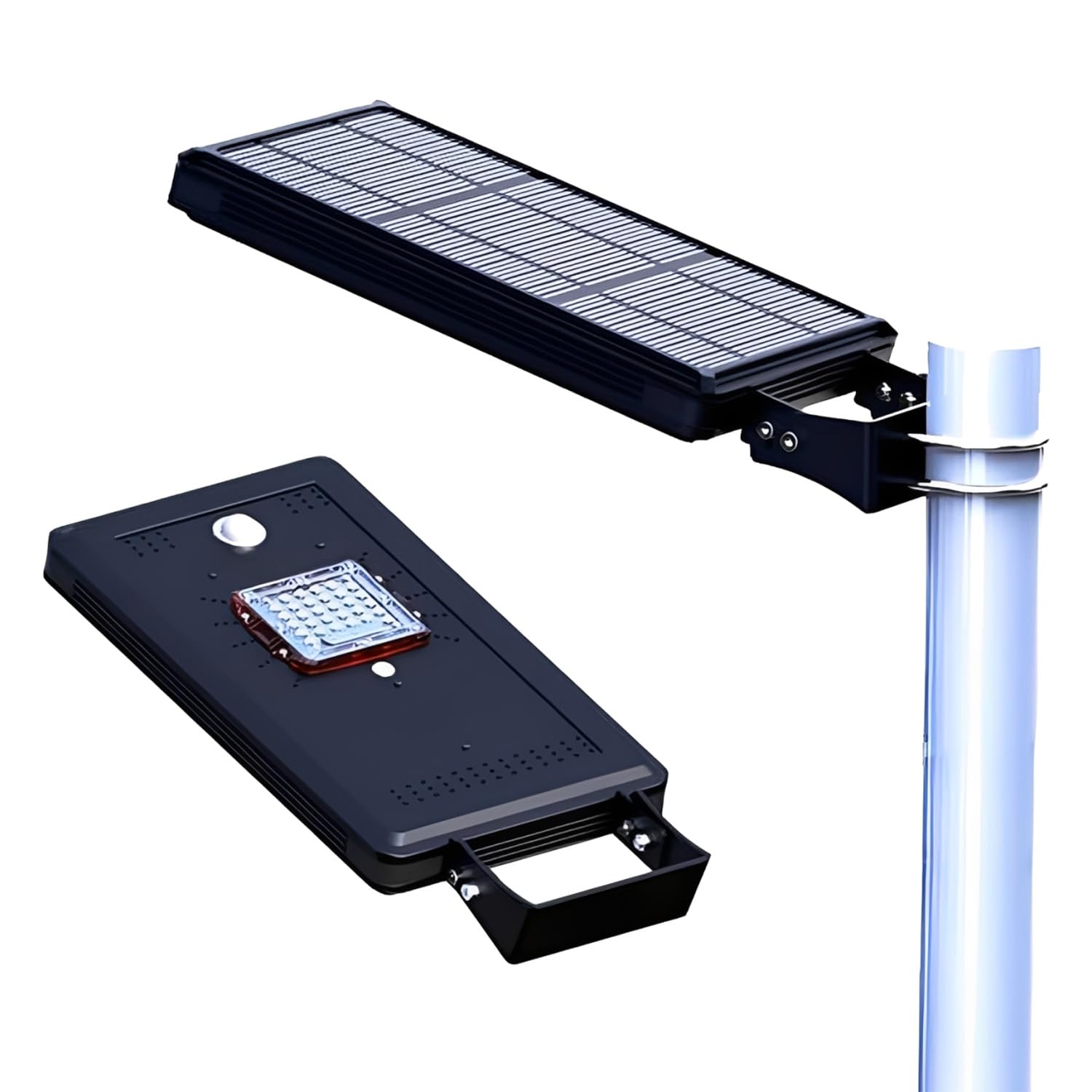 Solarsys® Solarleuchte 2000 Lumen - 14W Aluminium Außenlampe mit Antikorrosionsschutz, inkl. Montagekit für Garten, Hof & Straßenbeleuchtung