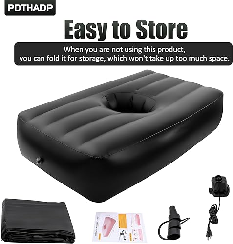 Miniatura 7 de BBL - Cama de 72 x 40 x 17 pulgadas BBL con agujero, cama inflable de PVC ergonómico, cama BBL para después de cirugía para dormir, colchón inflable