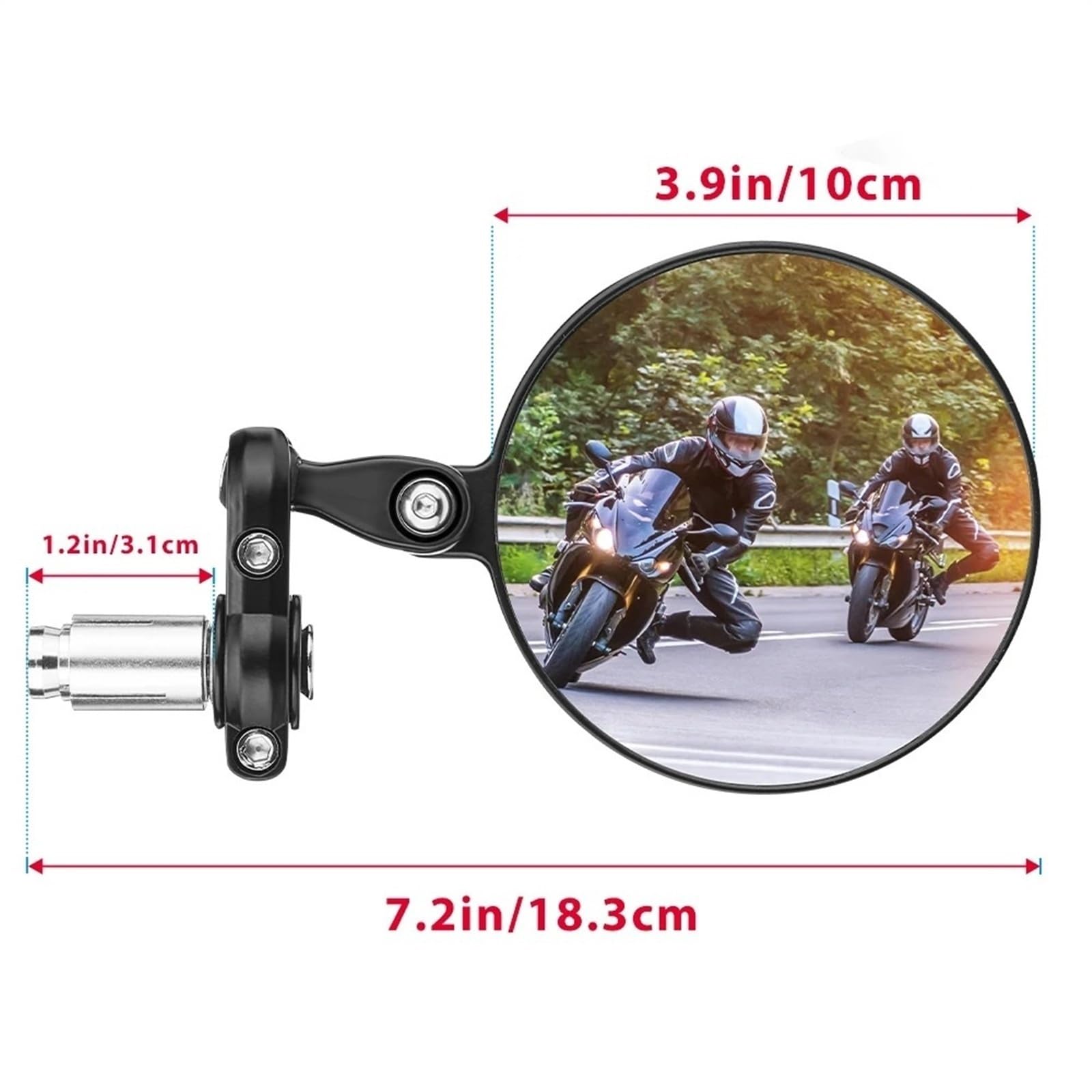 Espejos Laterales Espejos Retrovisores Para Manillar De Motocicleta Y Scooter, Para G310R R1150R R1200R F800S Retrovisores Moto(Bundle 2)