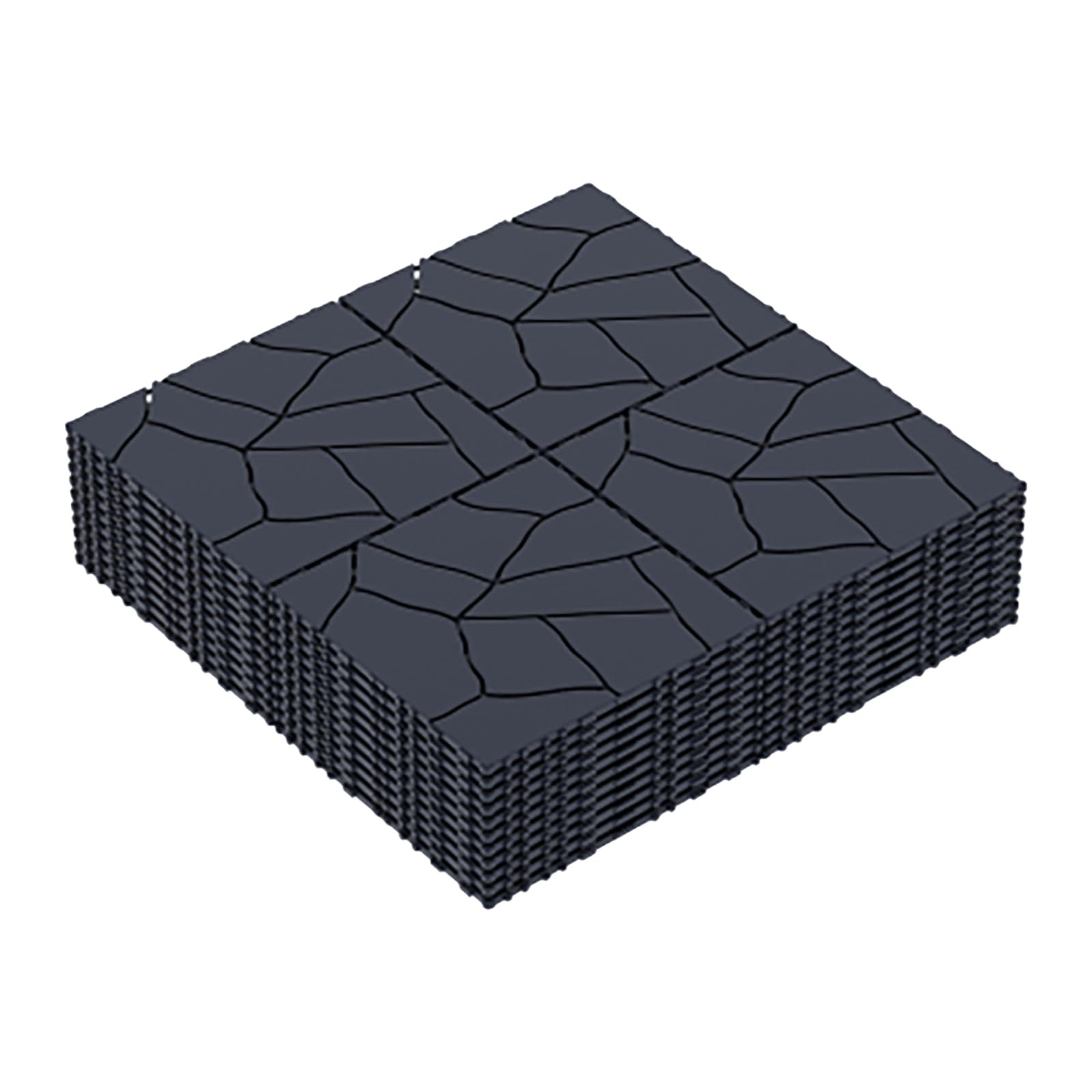 Plastic Interlocking Deck Tiles for Both Indoor and Outdoor -Decking Checker Pattern Non-Slip Splicing Drainage Mats for Deck, Shower, Drain Pool,