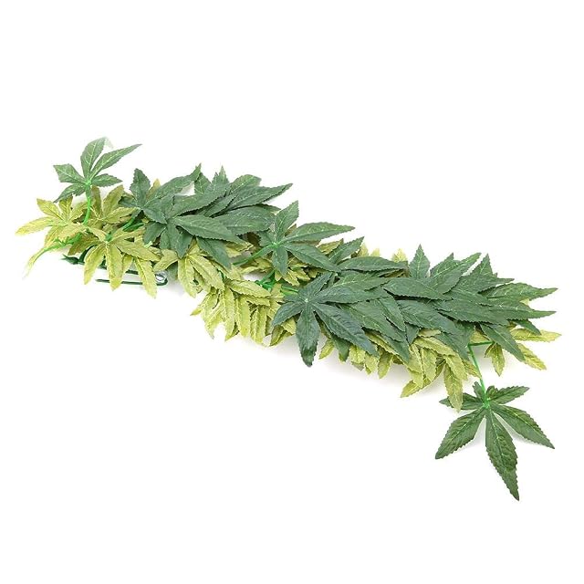 Foto 6 de 8 de Oumij Planta Artificial Verde Hojas Falsas Plantas Acuáticas Artificiales para Decoración de Adornos…